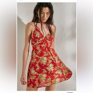 Urban Outfitters Red Floral Top